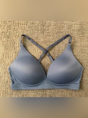 EUC Soma Enbliss Luxe Plunge Bralette, Steel Blue, Sz L